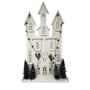 Svjetleći drveni ukras kuća – Veliki Bijeli Dvorac