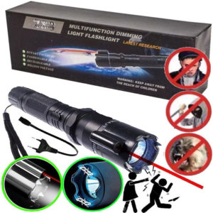 3 U 1 Baterijska svjetiljka s višenamjenskom bljeskalicom, laserom – šokerom